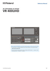Roland VR-400UHD Reference Manual