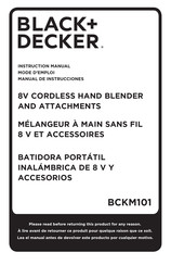 Black & Decker BCKM101 Instruction Manual