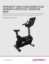 Life Fitness INTEGRITY PLUS UPRIGHT LIFECYCLE INCD-SL Series Assembly Instructions Manual