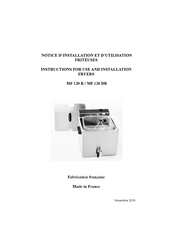 Roller Grill MF 120 R Instructions For Use And Installation