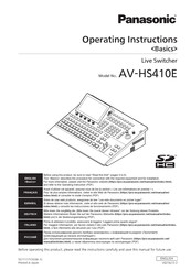Panasonic AV-HS410E Operating Instructions Manual