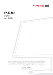 ViewSonic VX2728J User Manual