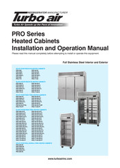Turbo Air PRO-26-2H2-GS-PT-L Installation And Operation Manual