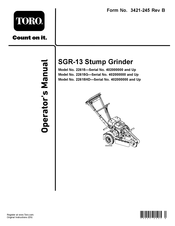 Toro SGR-13 Operator's Manual