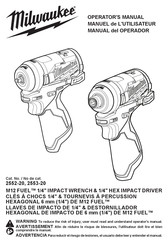 Milwaukee M12 2553-20 Operator's Manual