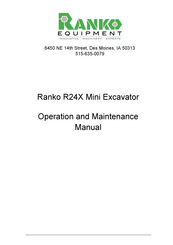RANKO R24X Operation And Maintenance Manual