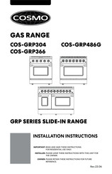 Cosmo GRP Series Installation Instructions Manual