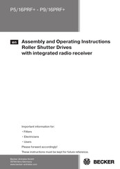 Becker P5/16PRF+ Assembly And Operating Instructions Manual