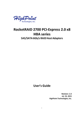 HighPoint RocketRAID 2722 User Manual