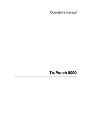 Trumpf TRUPUNCH 5000 Operator's Manual