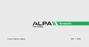 ALPA Exacto BA02725 Manual