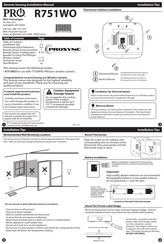 Pro1 IAQ R751WO Installation Manual