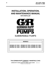 GORMAN-RUPP PUMPS JDV4C60-E2.7 200/3 Installation, Operation And Maintenance Manual