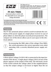 F&F PF-421 TRMS Manual