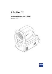Zeiss i.Profiler plus Instructions For Use Manual