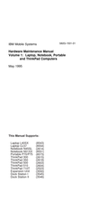 IBM ThinkPad 510 Hardware Maintenance Manual