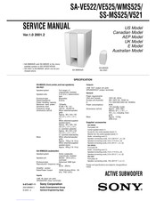 Sony SA-WMS525 Service Manual