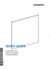 Geberit Option Plus Square Quick Manual