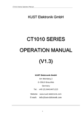KUST Elektronik CT1010 Series Operation Manual