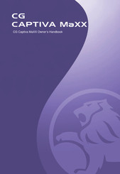 HOLDEN CG Captiva MaXX 2007 Owner's Handbook Manual