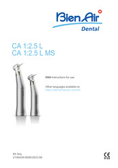 Bien-Air Dental CA 1:2.5 L Instructions For Use Manual