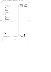 Pro Work PLL 2 Operating Instructions Manual