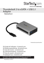 StarTech.com TB3ESATU31 Manual