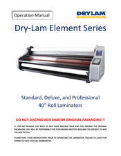 Martin Yale Dry-Lam Element Deluxe CL-40DX Operation Manual