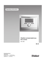 Vaillant VRC 700f Operating Instructions Manual