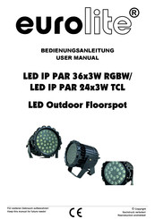 EuroLite LED IP PAR 36x3W RGBW User Manual