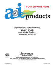 A&I Products PW-2300B Operator's Manual