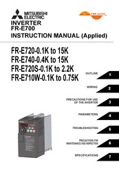 Mitsubishi Electric FR-E740-0.4K Instruction Manual