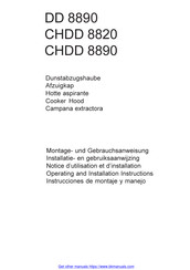 Electrolux CHDD 8820 Operating And Installation Instructions