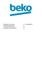 Beko CSA 29033 X Manual