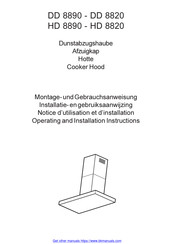Electrolux HD8820 Operating And Installation Instructions