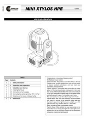 Claypaky CJ3002 User Information