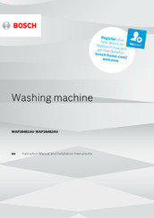 Bosch WAP28482AU Instruction Manual