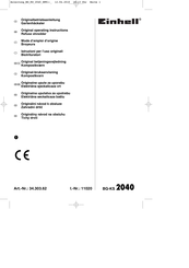 Einhell BG-KS 2040 Original Operating Instructions