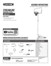 Lifetime STREAMLINE 91214 Assembly Instructions Manual