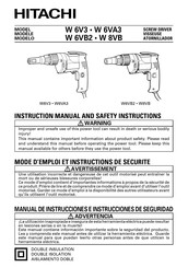 Hitachi W 6V3 Instruction Manual And Safety Instructions