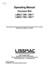 Lissmac LIBELT 400 Operating Manual