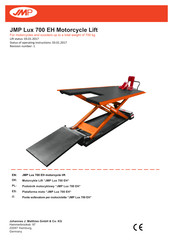 JMP Lux 700 EH Operating Instructions Manual