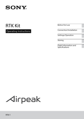 Sony Airpeak RTK-1 Operating Instructions Manual