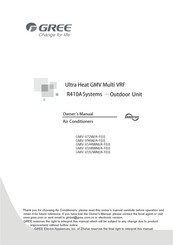Gree Ultra Heat GMV-V192WM/A-F Owner's Manual
