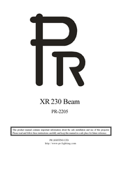 PR Lighting PR-2205 Manual