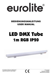EuroLite LED DMX Tube 1m RGB IP20 User Manual