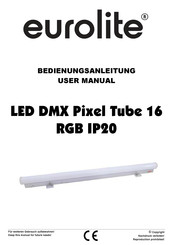 EuroLite LED DMX Pixel Tube 16 RGB IP20 User Manual
