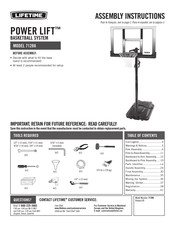 Lifetime POWER LIFT 71286 Assembly Instructions Manual