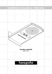 Hans Grohe Raindance Rainfall 28411 1 Series Installation Instructions / Warranty