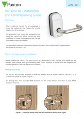 Paxton APN-1173 Installation And Commissioning Manual